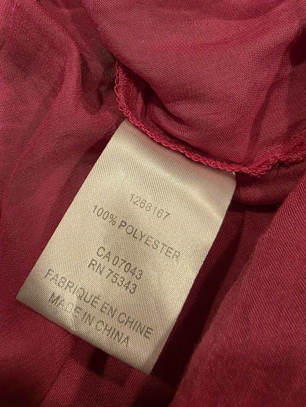 RACHEL ZOE Hot Pink Blouse, Silk Look Split Neck Top. Cap Sleeves - Picture 8 of 8